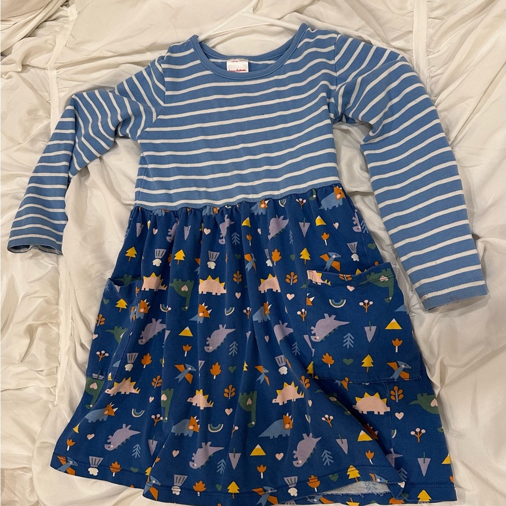 Hanna Andersson Blue and White Long Sleeve Sundress
